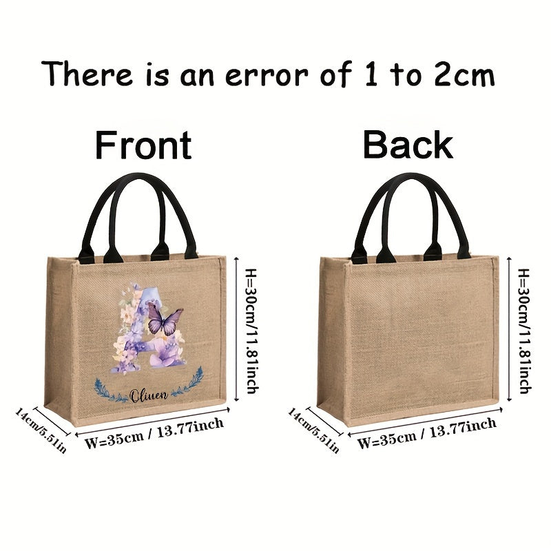 Personalized Bridesmaid Tote Bag for Weddings and Parties Lightweight Polyester Handbag