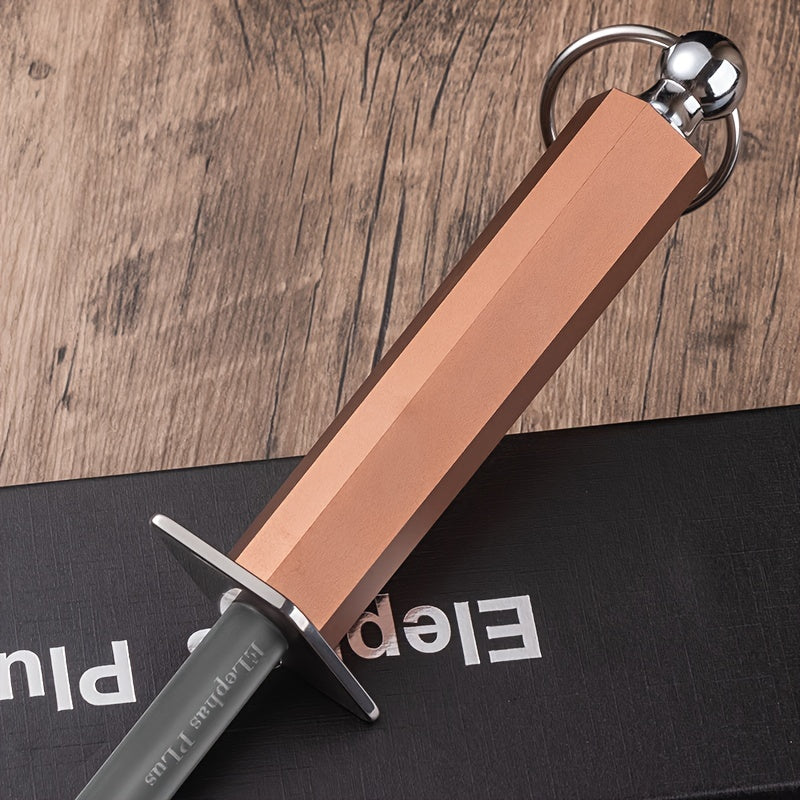 12-Inch Professional Handheld Knife Sharpener Steel with Fine Grit, Non-Electric Honing Rod