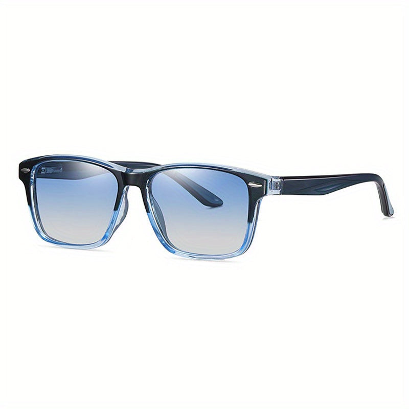 Men's Retro Square Polarized Glasses Rectangular TR90 Frame Adjustable Ocean Lens