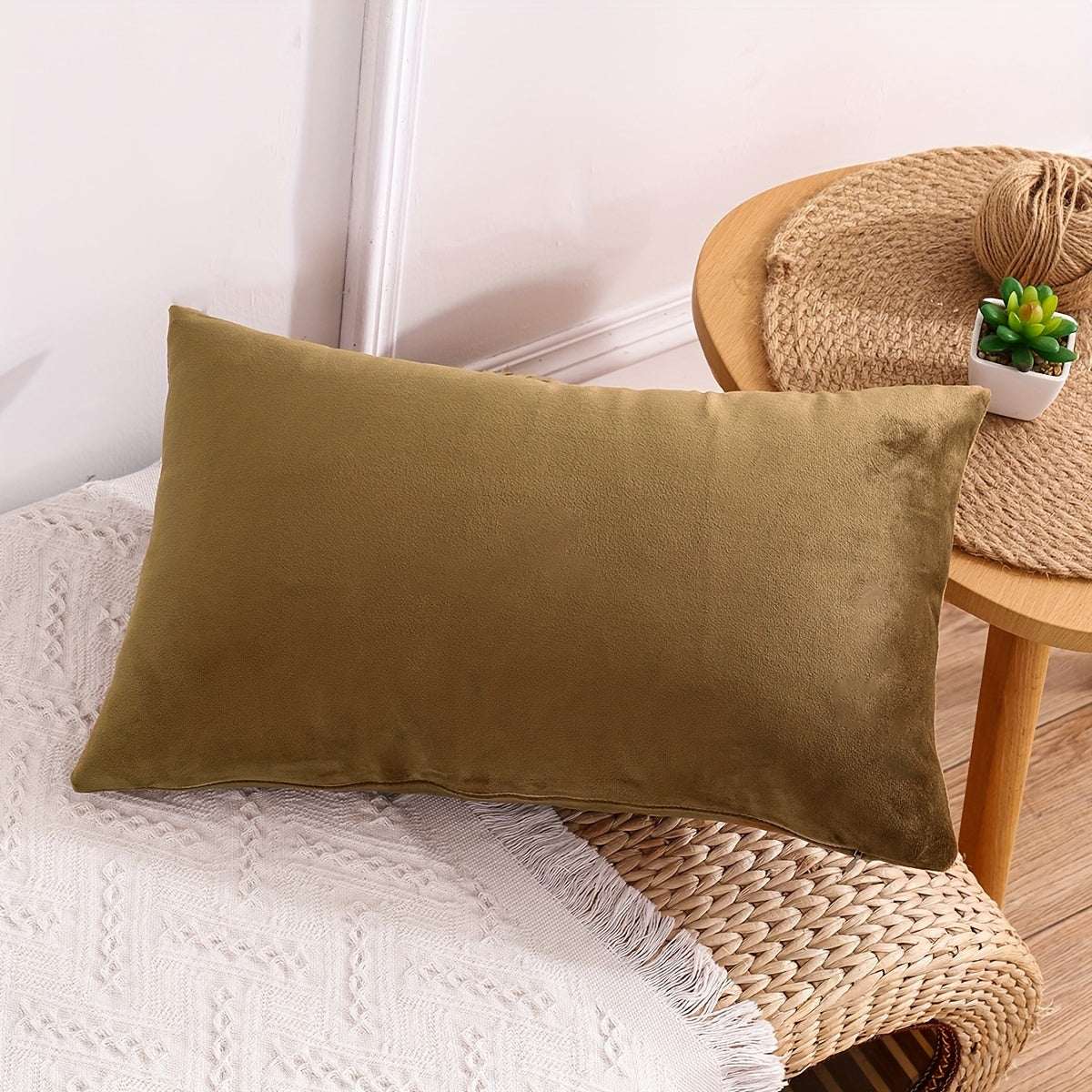 Velvet Throw Pillow Cover for Sofa Bed Decor 18x18 Inches Gray