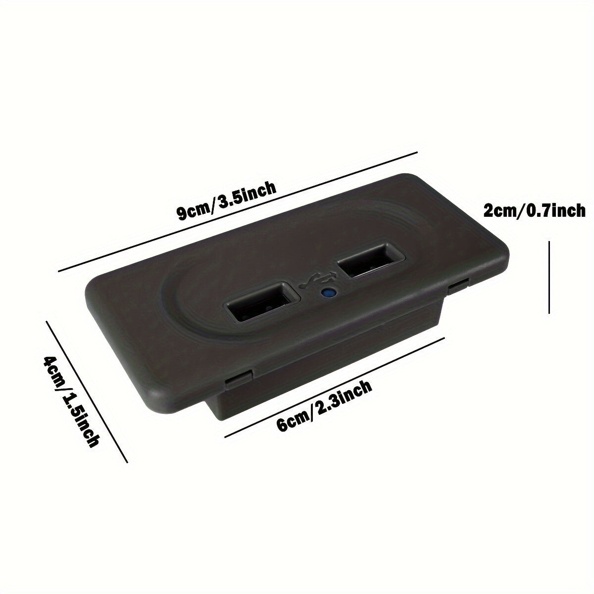 Dual USB Port Fast Charger Socket for Motorcycle Car RV ABS Material