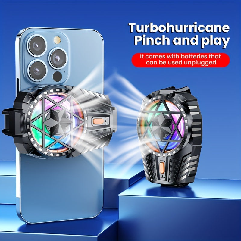 Wireless Rechargeable Phone Cooler with Color Lights for Gaming and Lag Reduction