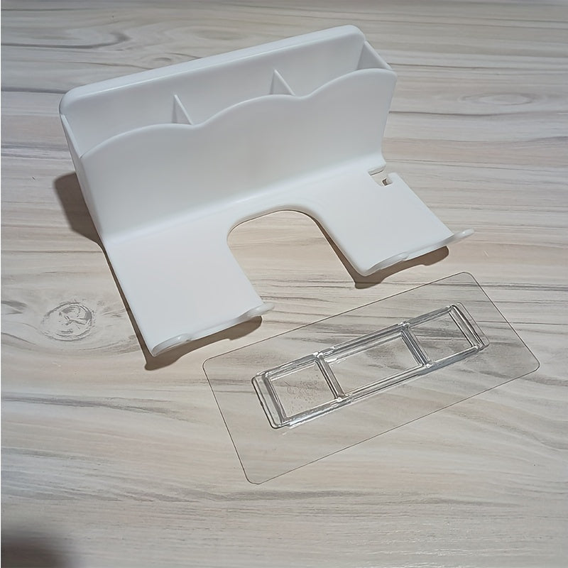 Plastic Wall Mount Hair Dryer Holder for Bathroom Organizer