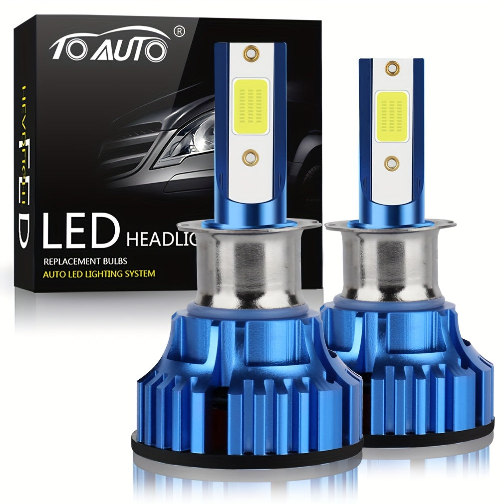 Bombillas de faro LED H4 6500K blanco frío 20000LM 72W pack de 2