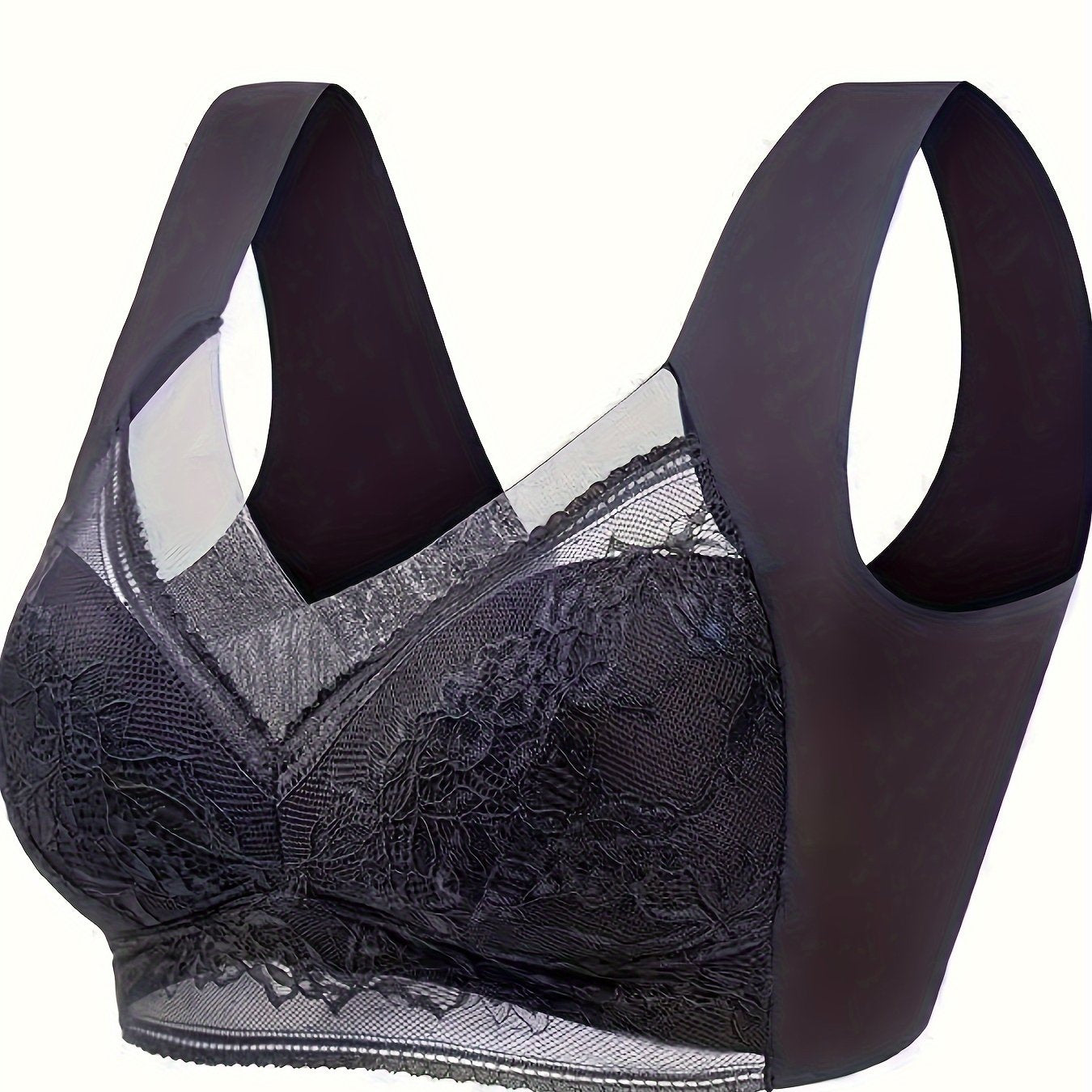 Women's Seamless One-Piece Bra with No Rims, Back Support, and Breast Binding