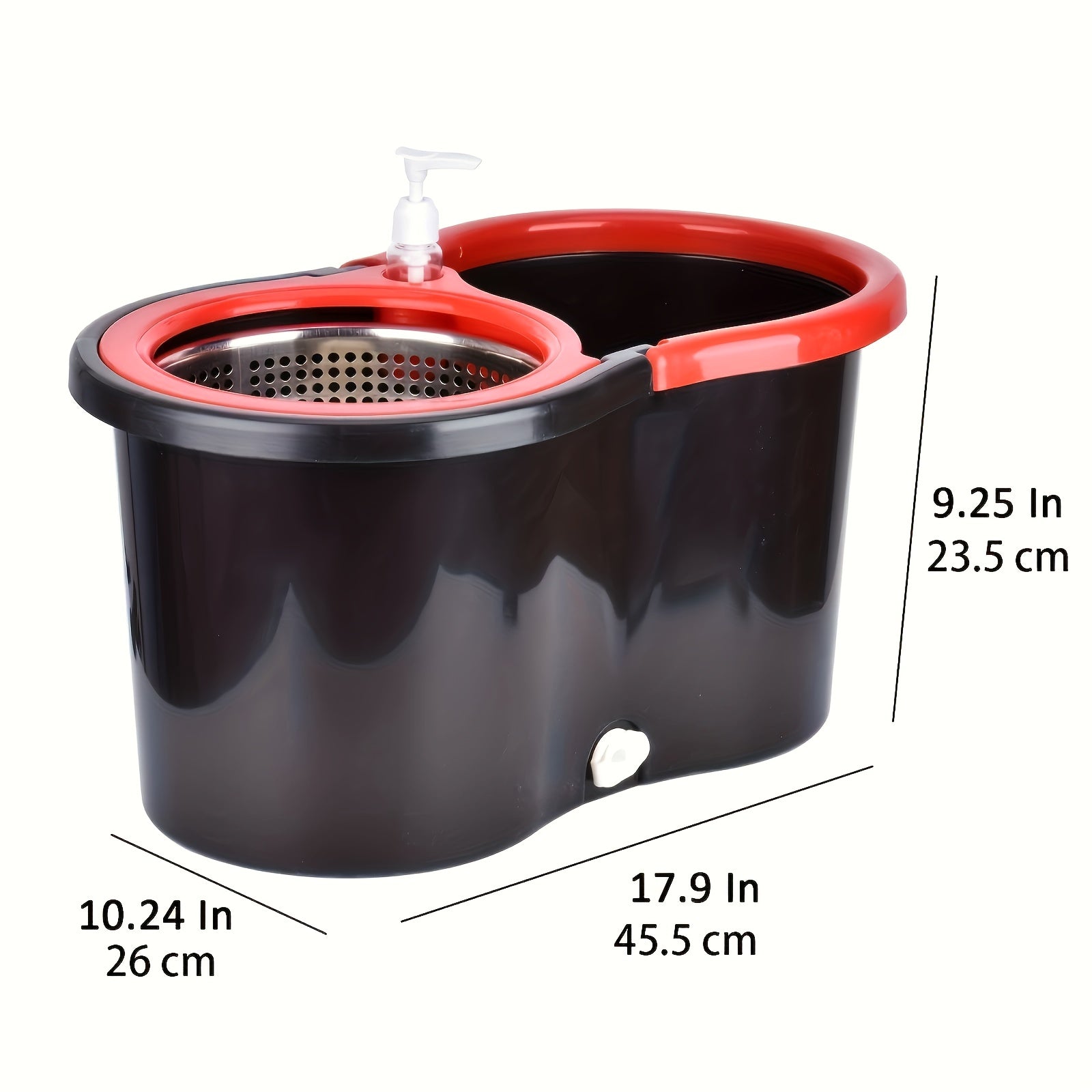 360° Rotating Mop and Bucket Set with Microfiber Heads and Adjustable Handle