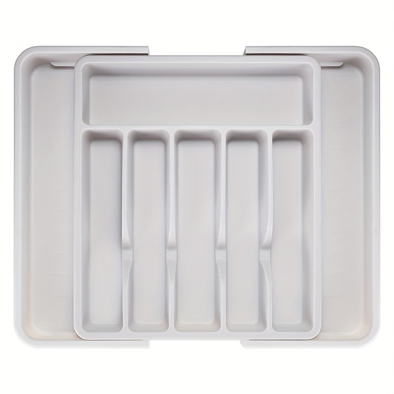 Set of 3 Expandable Silverware Drawer Organizers with Large Storage Space in Black Gray White Pink