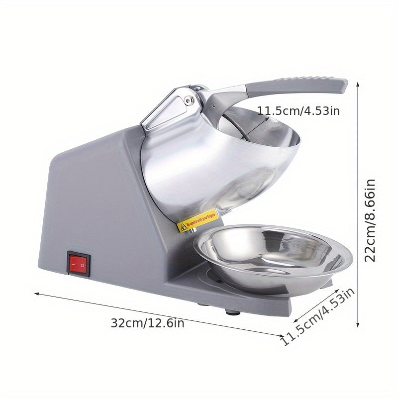 Yevropa standarti rozetkali tijorat yuqori quvvatli zanglamaydigan po'latdan yasalgan qor va muzni maydalash mashinasi. Noaniq shakldagi muz buzuvchi slushiy mashinalar uchun, viski uchun muz maydalagichga mos.