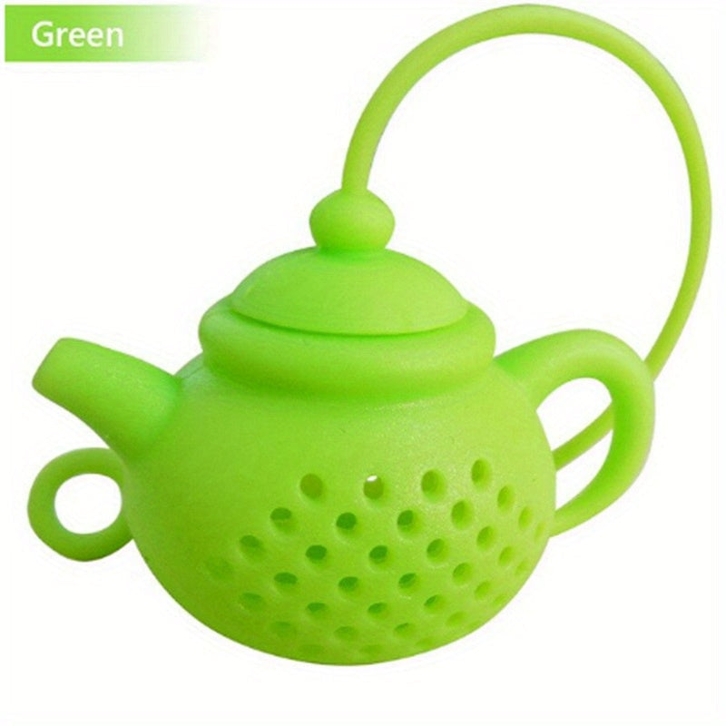 Креативный силиконовый заварник в форме чайника с ручкой, идеально подходит для заваривания листового чая или ароматизации чая специями. Универсальный кухонный гаджет для любителей чая.