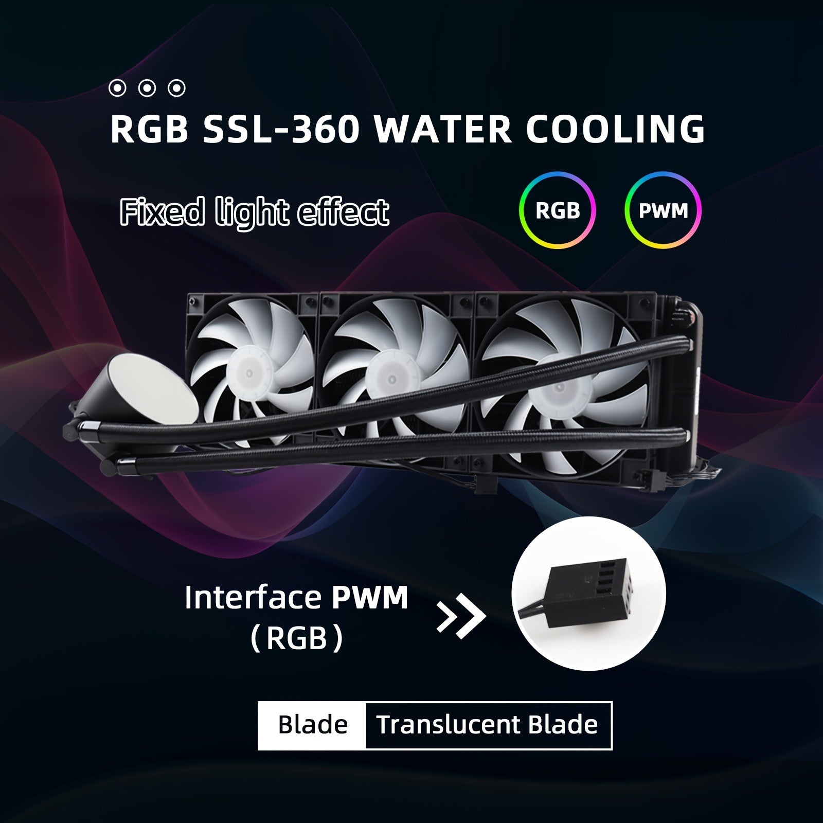 White Water Cooler CPU Cooler RGB ARGB Water Cooling Radiator for LGA 1700 2011 AM4 AM5