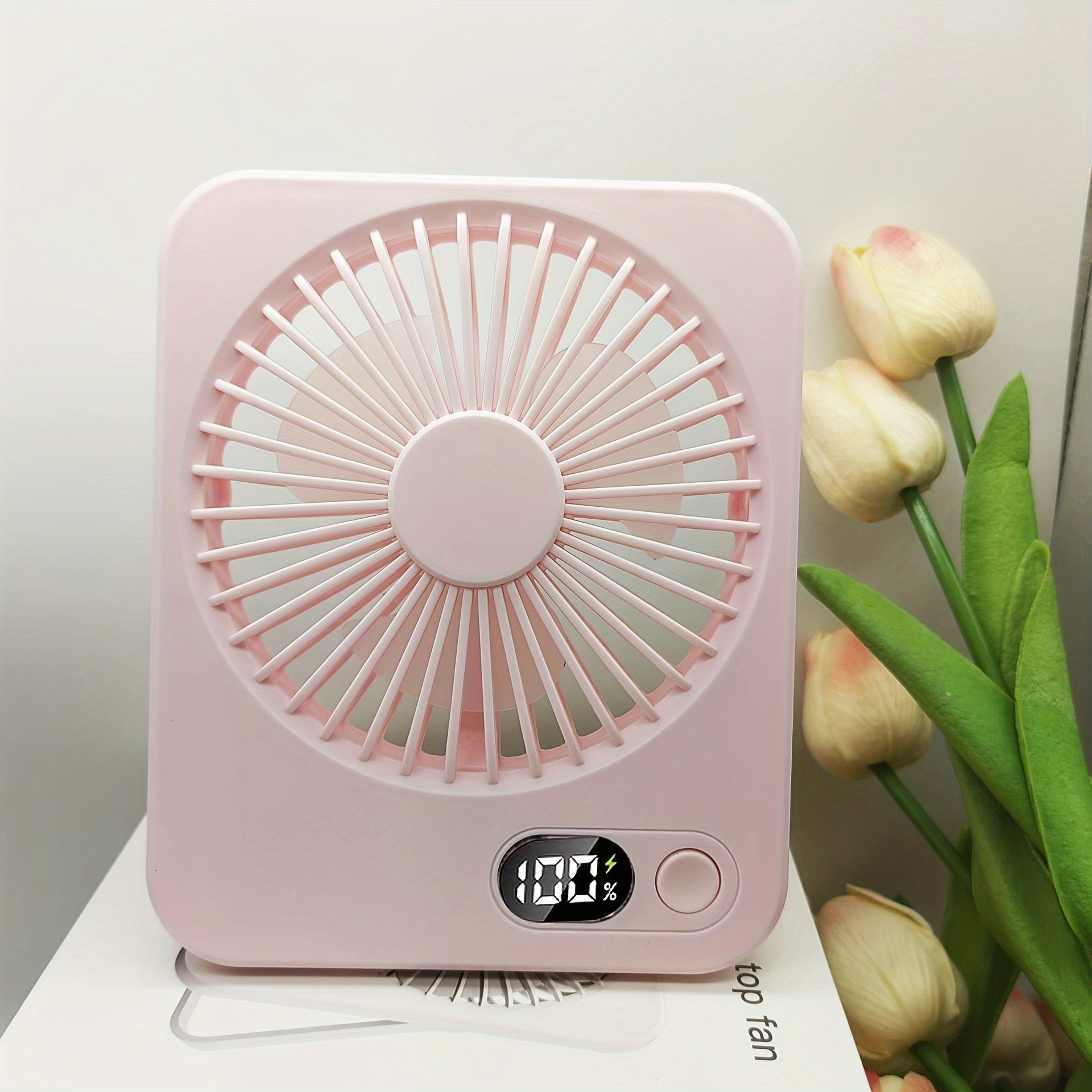 Portable USB Desktop Fan for Women Slim Rechargeable Personal Cooling Fan