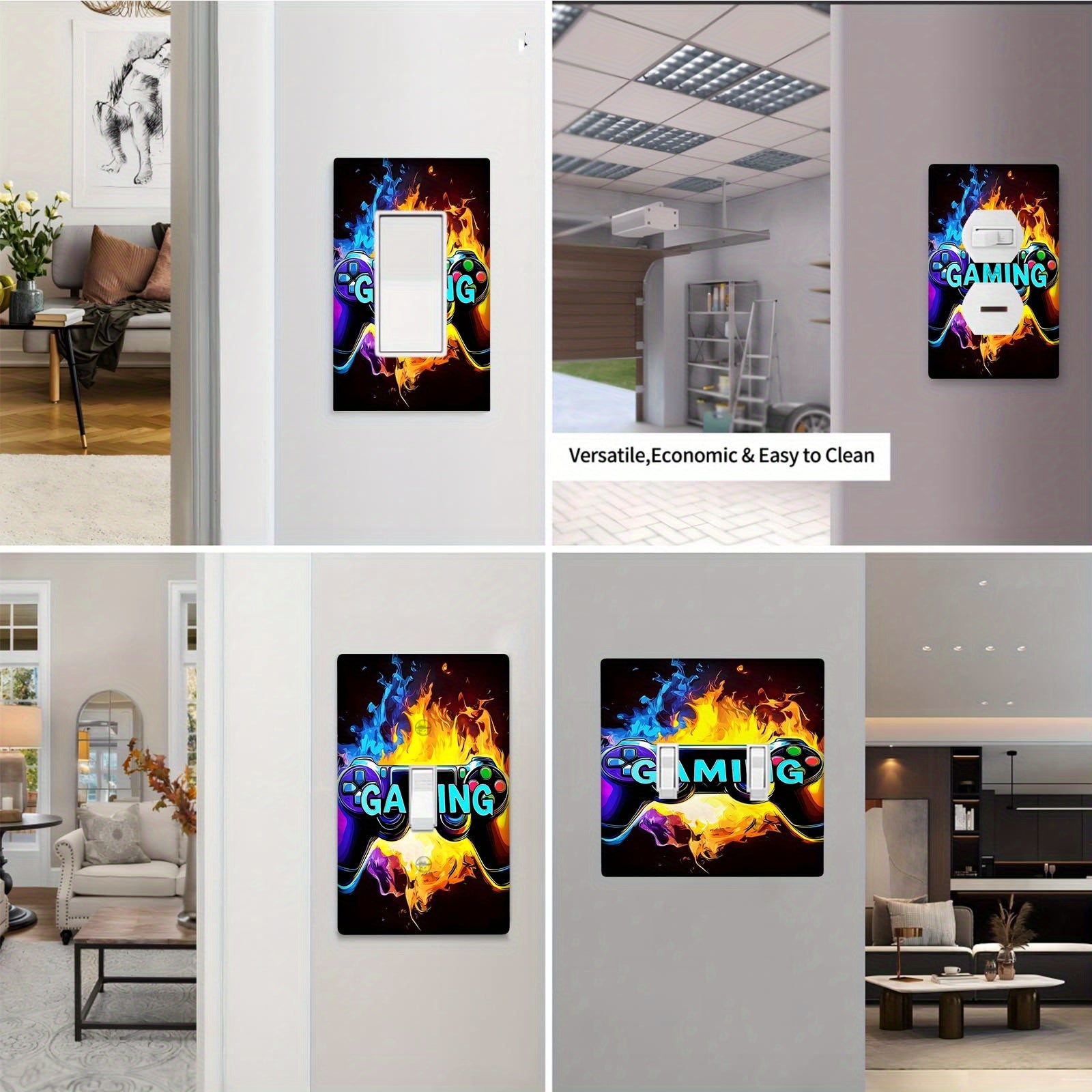 Vibrant Game Controller Wall Plate Cover for Light Switches and Outlets