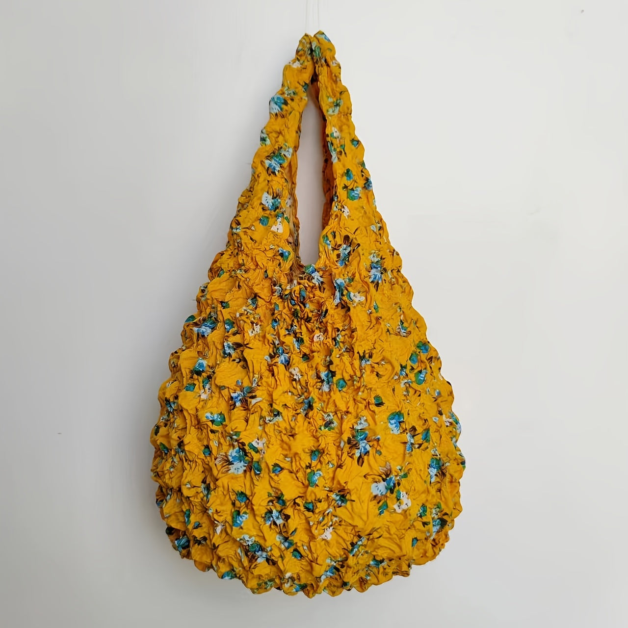 Gul naqshli qayta ishlatiladigan oziq-ovqat to'plami, cho'ziladigan sumka, xarid qilish uchun yelka sumkasi, qisqaradigan saqlash sumkasi, ayollar uchun mukammal sovg'a, xarid qilish va sayohat uchun ideal, ajoyib oshxona tashkilotchisi va aksessuar.