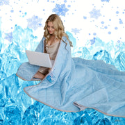 Manta de enfriamiento grande, ligera, con enfriamiento de aire para durmientes calurosos, cubierta transpirable y suave