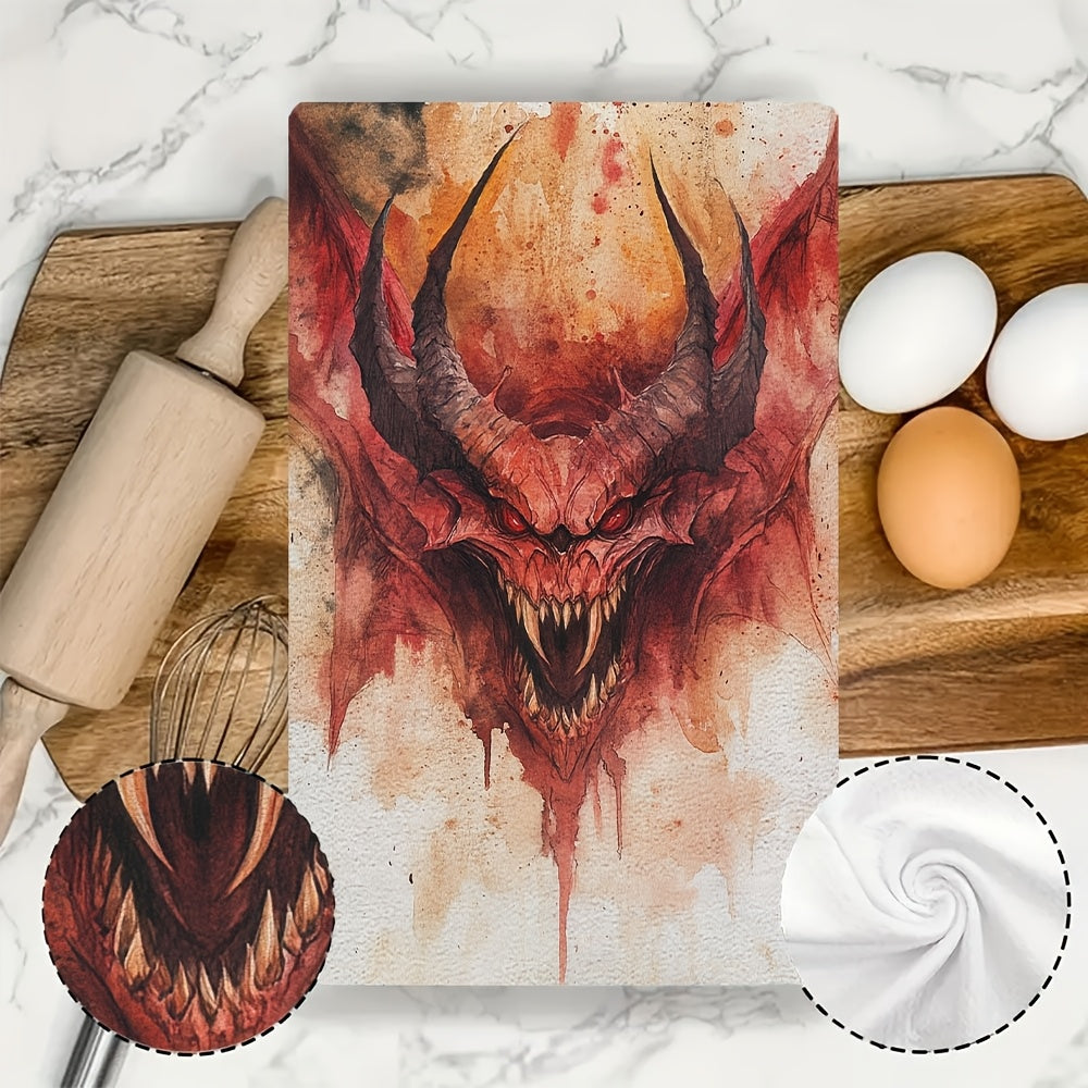 Set of 2 Coastal Kitchen Towels 40x60cm Super Absorbent Dish Hand Towels