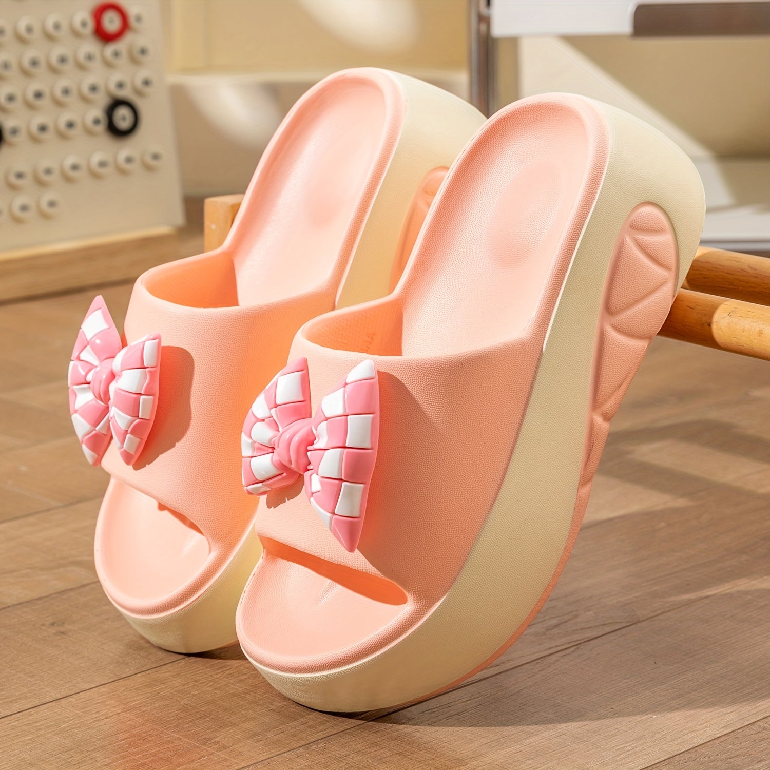 Women’s Minimalist Slide Sandals with Thick Platform Sole and Open Toe