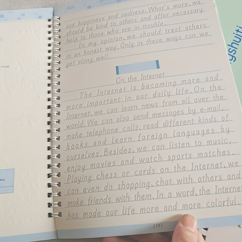 English Handwriting Practice Set with Reusable Calligraphy Alphabet Book and Writing Tools