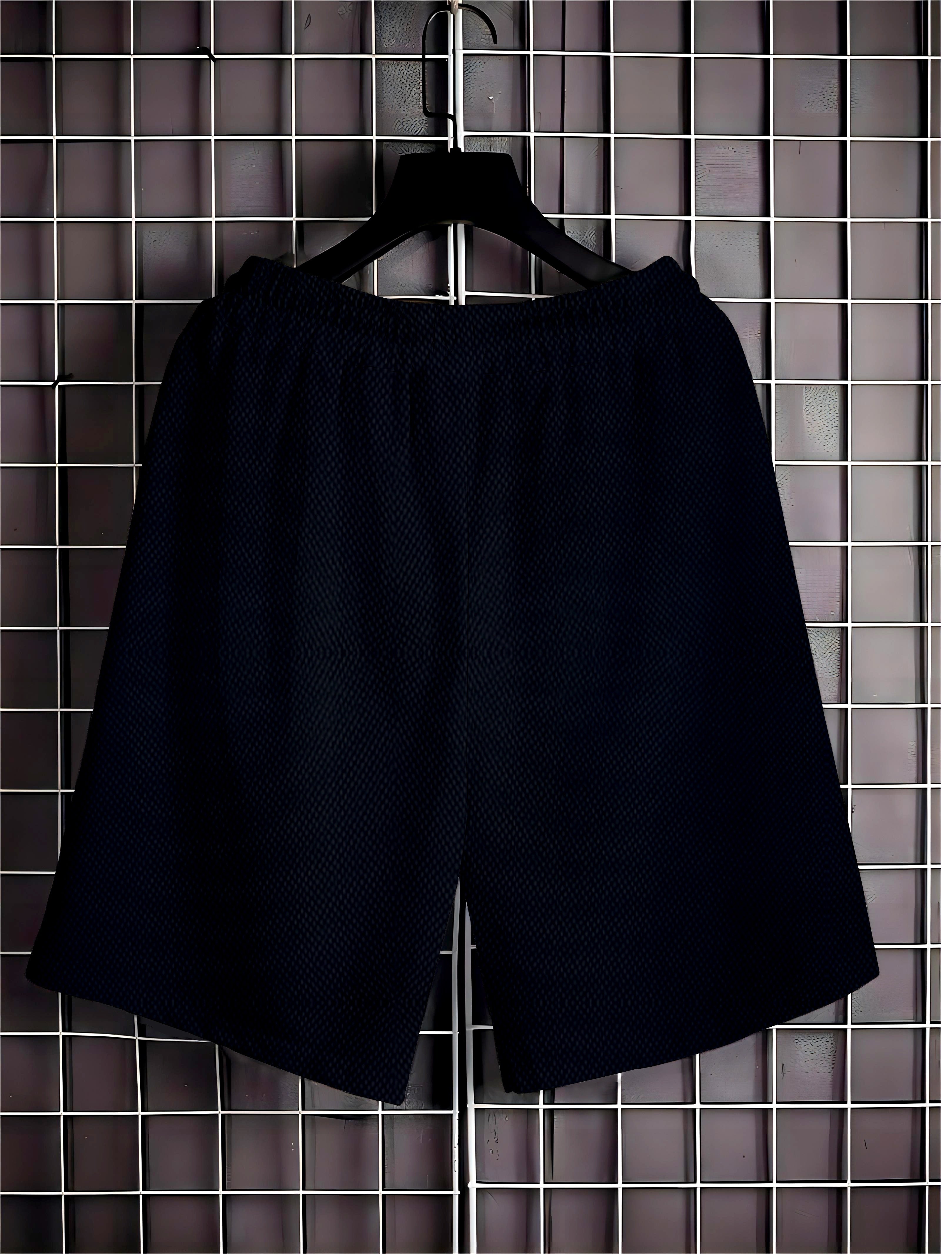 Erkaklar uchun Ajdaho Print Plyaj Shortlari, Tez Quriydigan, Elastik Bel, Qora Polyester, KATTA O'lcham