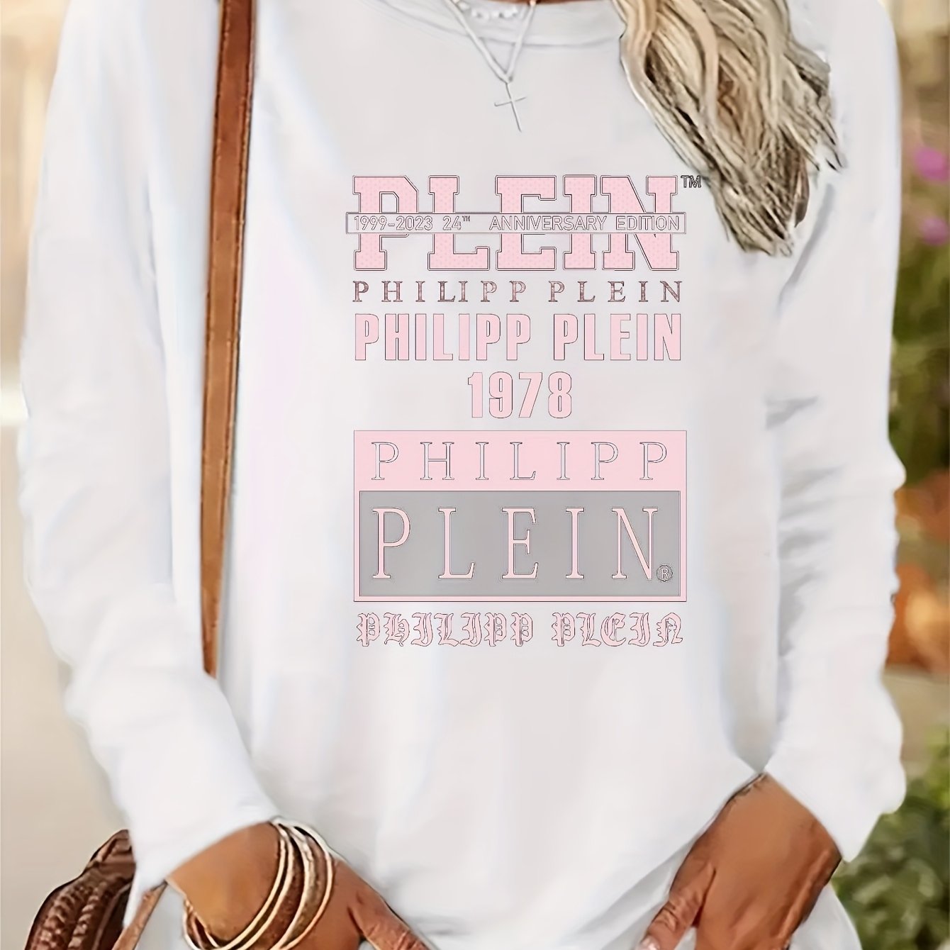 Plus Size Women's Casual Long Sleeve T-Shirt Soft Round Neck Letter Print Top