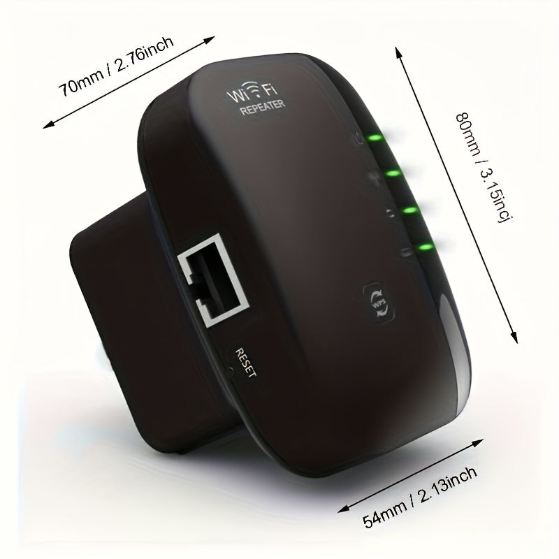 WiFi Range Extender 300Mbps 2.4GHz Supports 25 Devices Home Network Booster