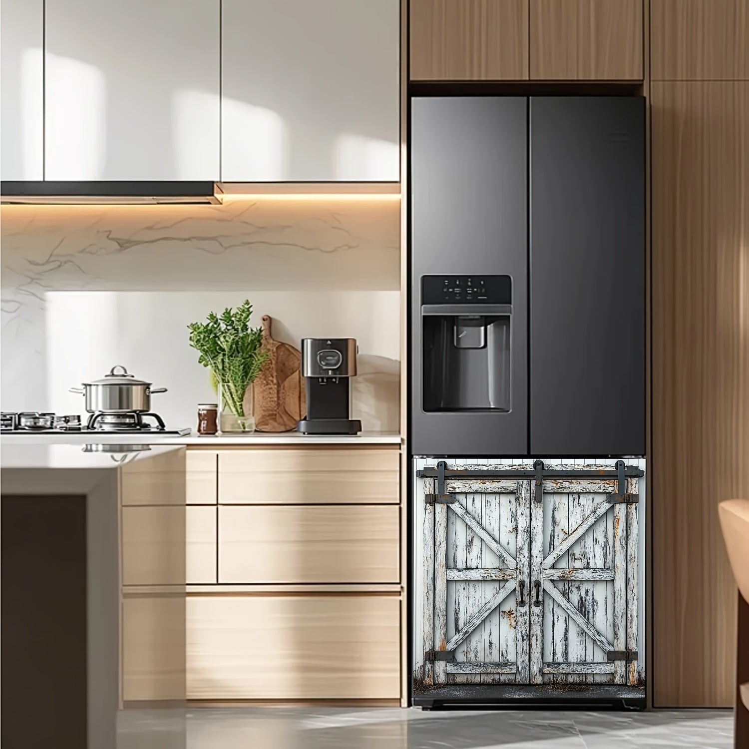 Farmhouse Magnetic Refrigerator and Dishwasher Covers Reusable Easy to Clean