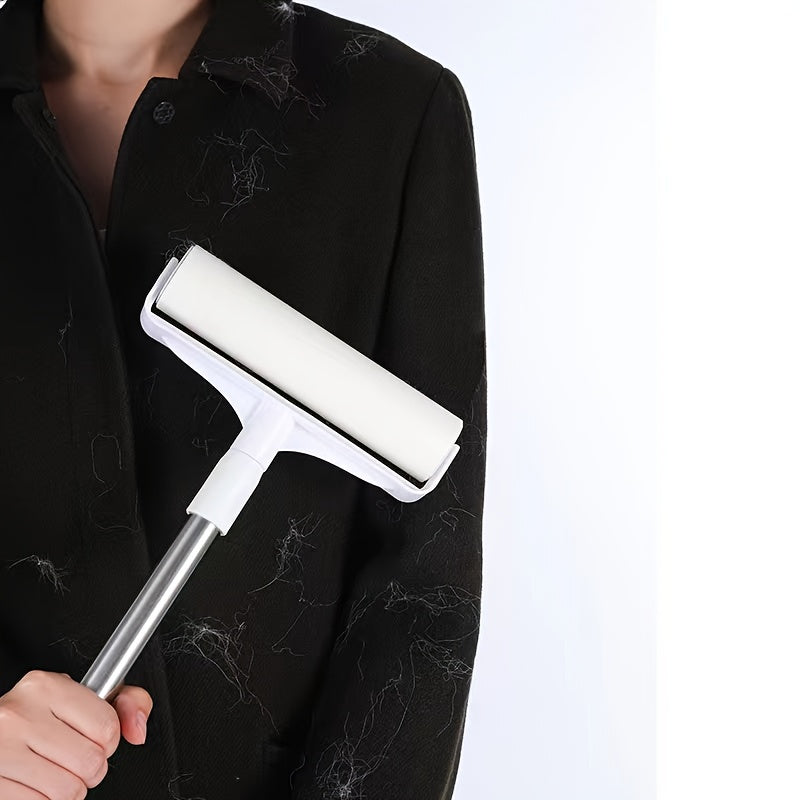 Telescopic Long Rod Dust Brush Set with Paper Rolls and Dust Cover