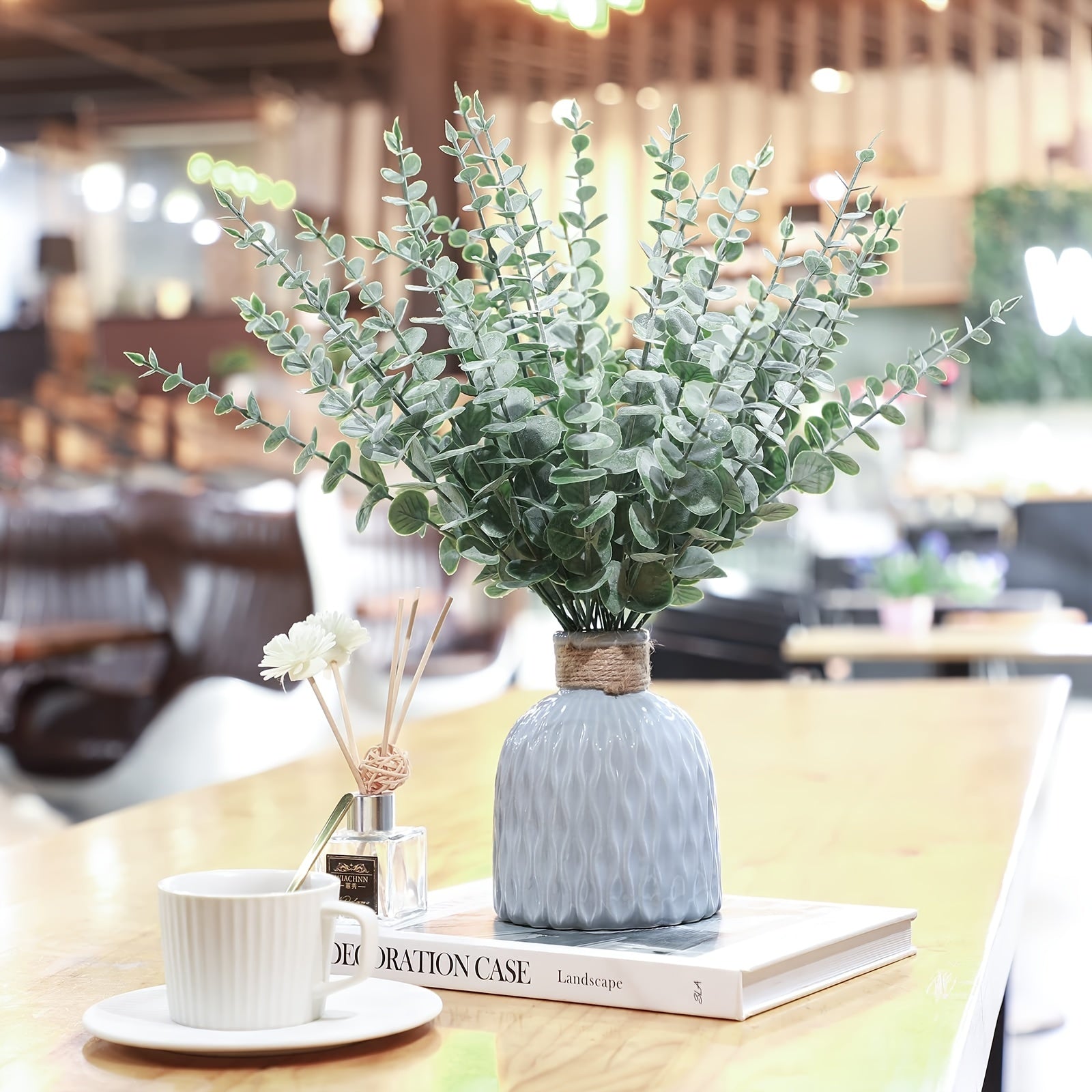 Artificial Eucalyptus Stems for Vase Wedding Bouquet Home Decor 12-48 Pack