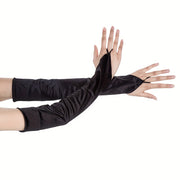 Women's Satin Opera Gloves Flapper Prom Vintage Accessories 1 Pair