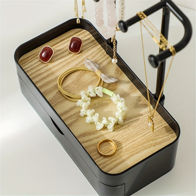 Soporte organizador de joyería colgante para collares, anillos, pendientes, accesorios para el cabello, estante de exhibición elegante