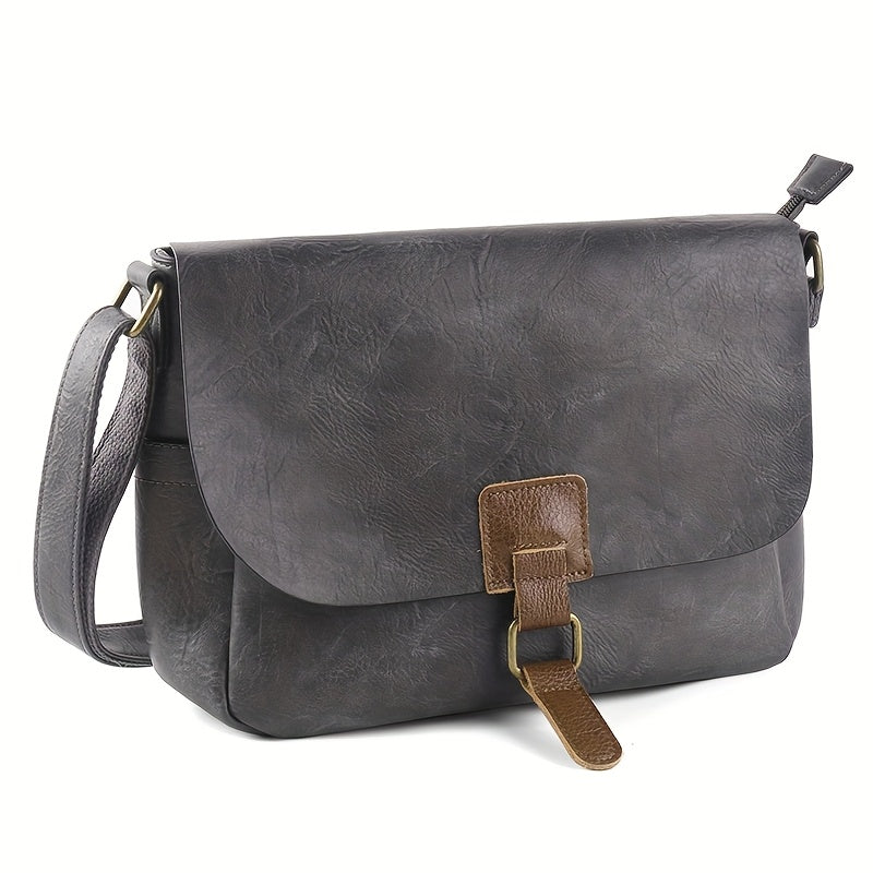 Cowboy-Inspired Crossbody Bag for Women with Vintage Touch and Casual Style in PU Leather