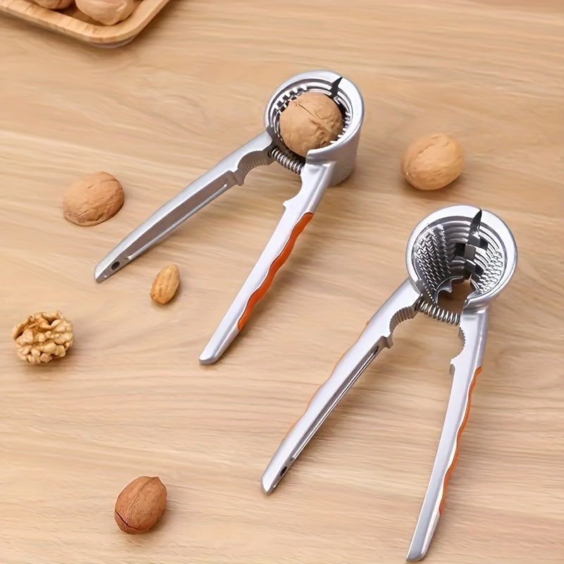 Abrelatas de acero inoxidable con mango antideslizante para nueces, castañas y avellanas