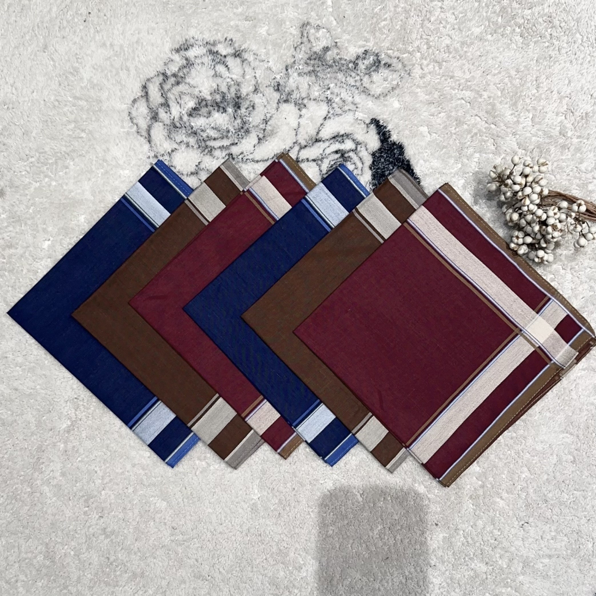 Juego de 12 pañuelos de tela oscuros para hombres, para bolsillos de traje y toallitas para el sudor