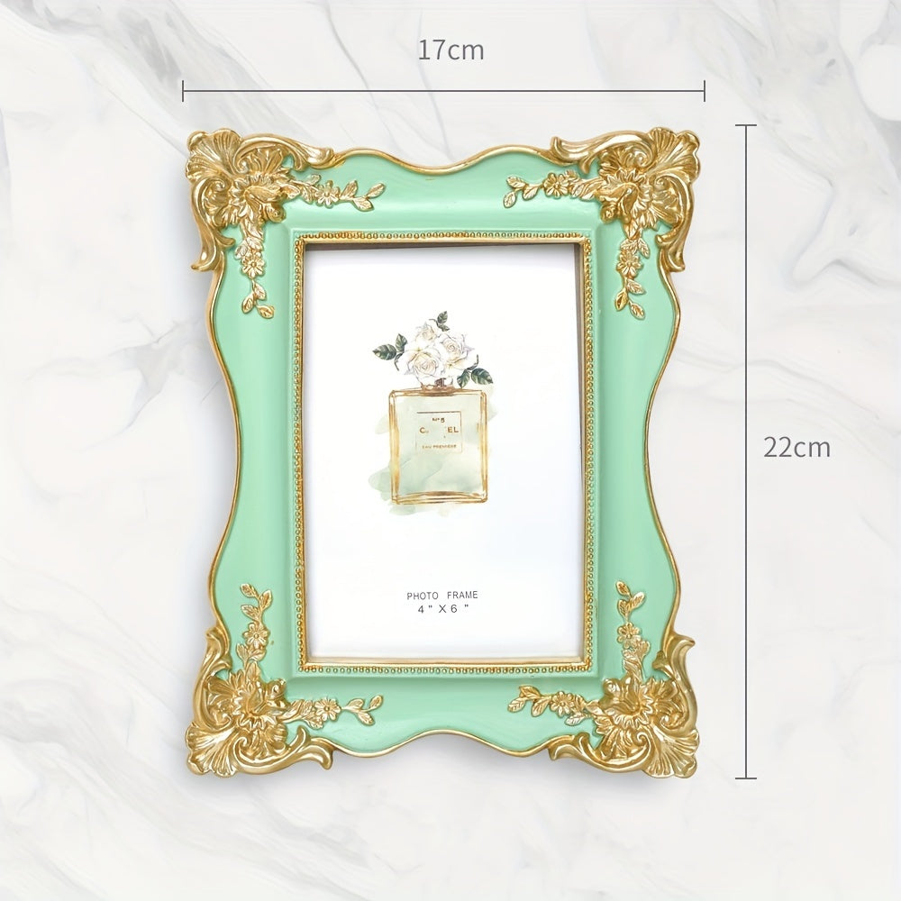 Ретро классическая резная фоторамка, декоративный настольный аксессуар размером 15,24 см, идеально подходящий для демонстрации ваших любимых фотографий.