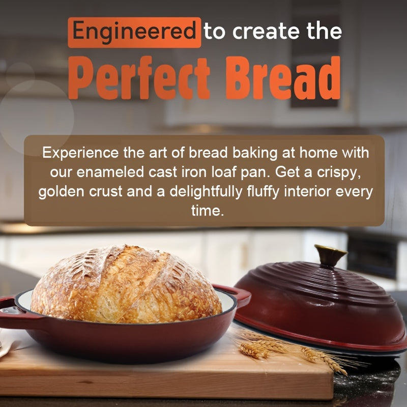 11 dyuymlik emalli qumtaşli qozon, non va sourdough pishirish uchun