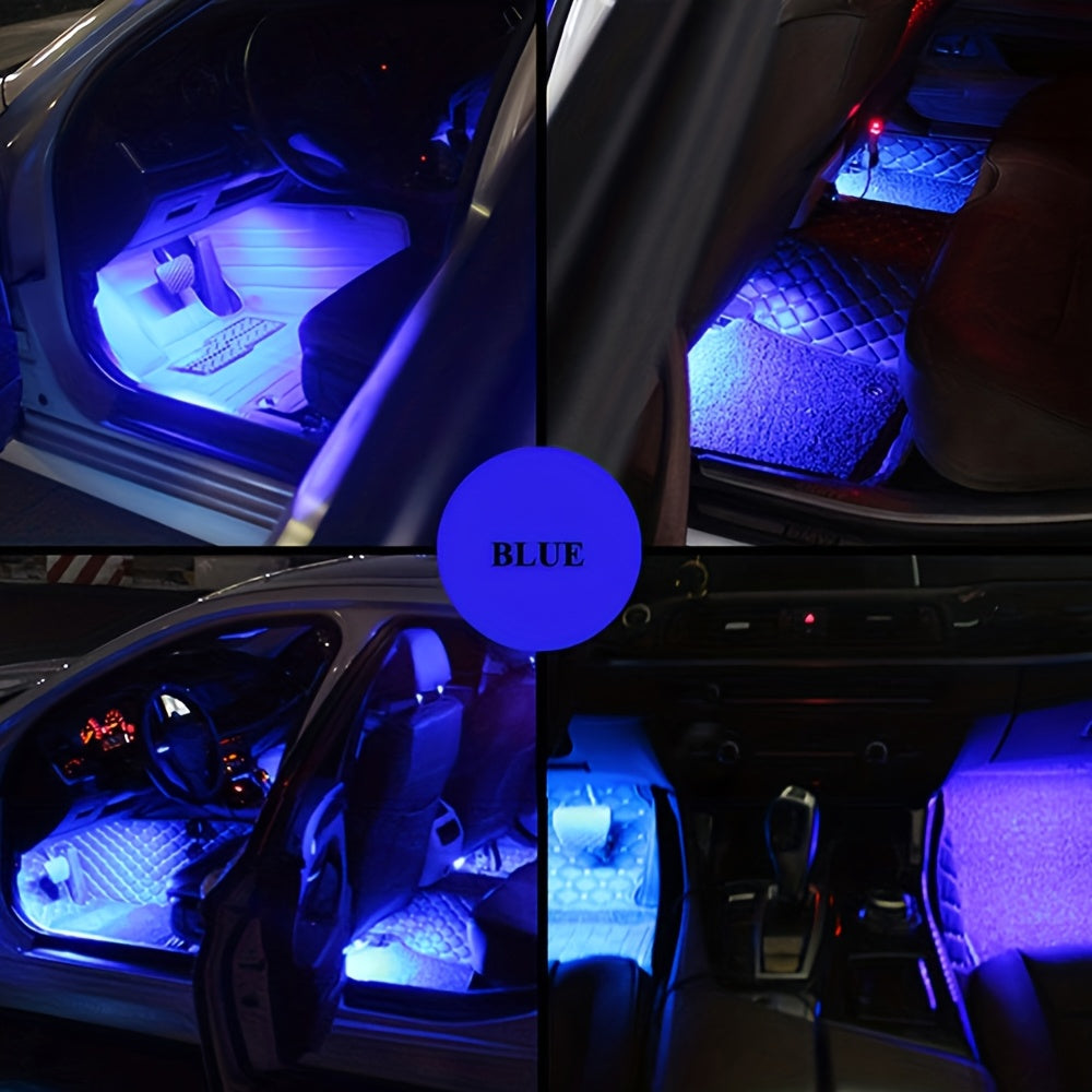 Car Interior LED Light Strip with Music Voice Control App RGB Decorative Lighting