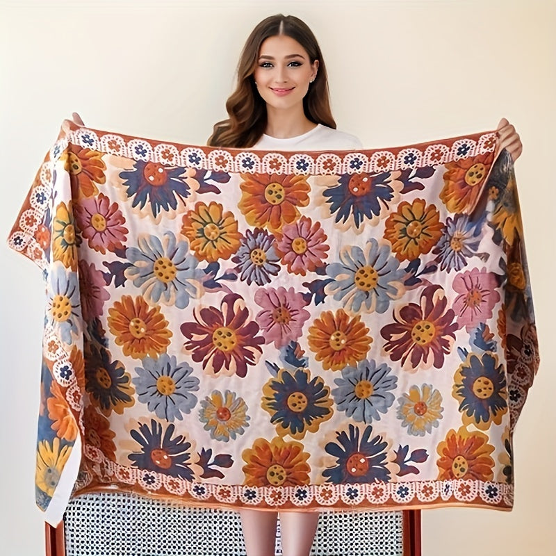 Большое Экстра большое 4-слойное марлевое банное полотенце Быстро сохнущее, не оставляющее ворсинок для отелей