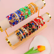 15 ta modali sport rugby mavzusidagi yurak shaklidagi yumshoq keramika ko'p rangli elastik to'plangan neytral bilakuzuklar tasodifiy jo'natilgan partiya - kundalik sovg'a berish uchun mukammal zargarlik aksessuarlari.