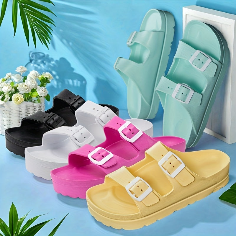 Женские нескользящие с открытым носком EVA сандалии для прогулок легкие повседневные туфли