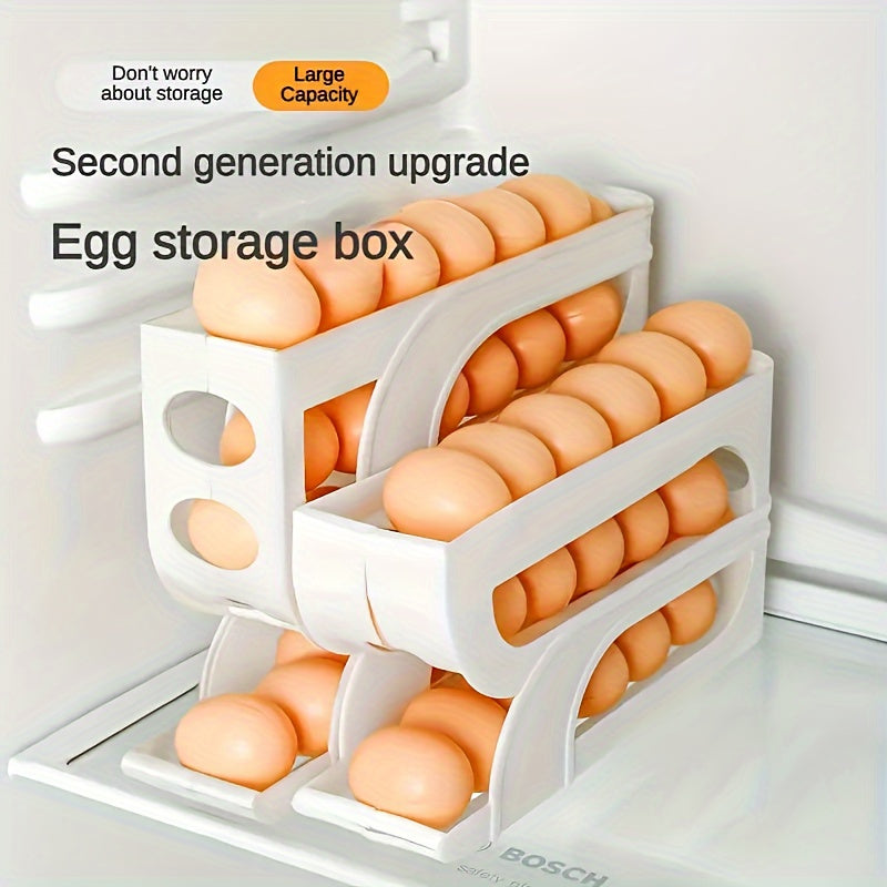 3-Layer Drop-Proof Egg Storage Box Refrigerator Organizer Made of PP