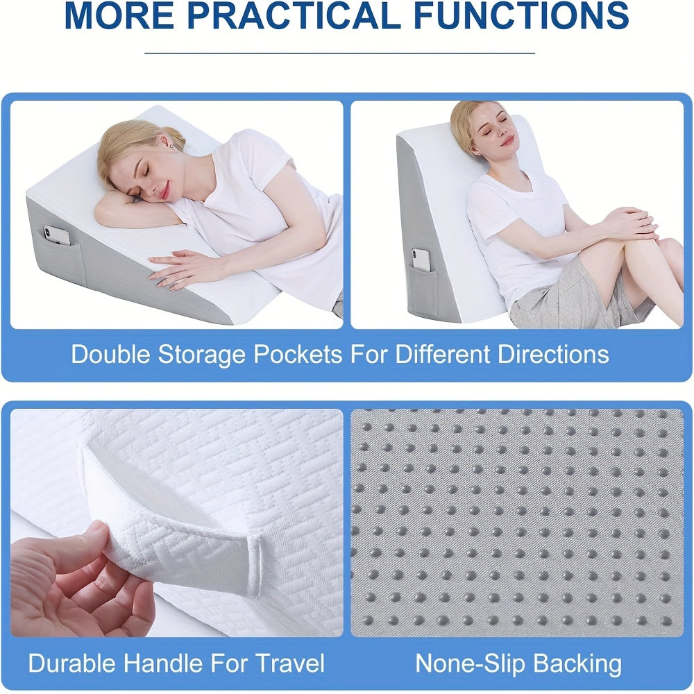 Pregnancy Support Pillow Multi-Functional Body Wedge with Removable Cover