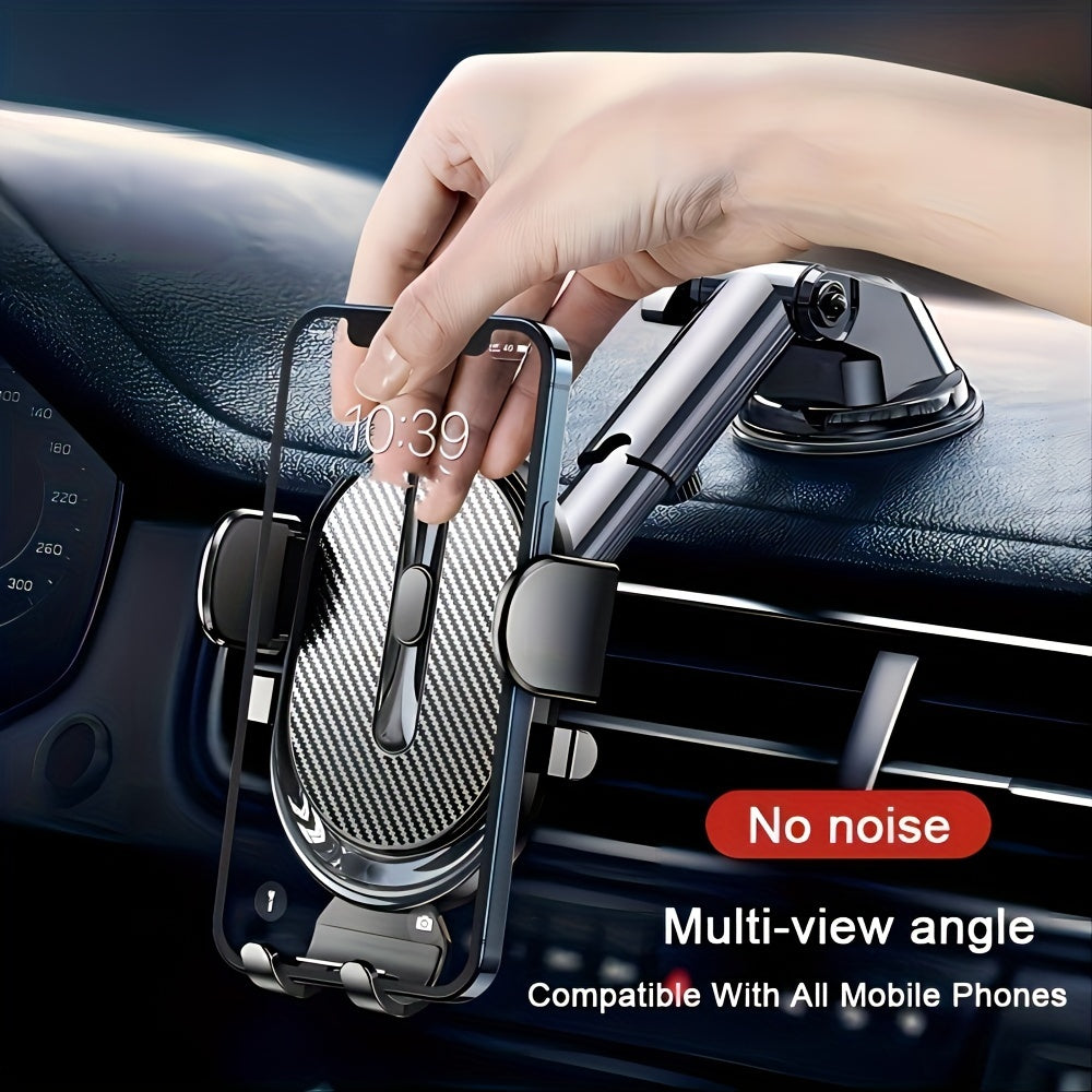 Car Dashboard Suction Cup Phone Holder Retractable Rotating Mount