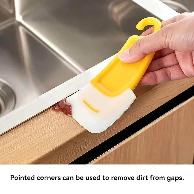 Silicone oshxona tozalagichi va qopqogʻi bilan, qayta ishlatiladigan, oʻrtacha qattiqlik, plastmassa tutqich