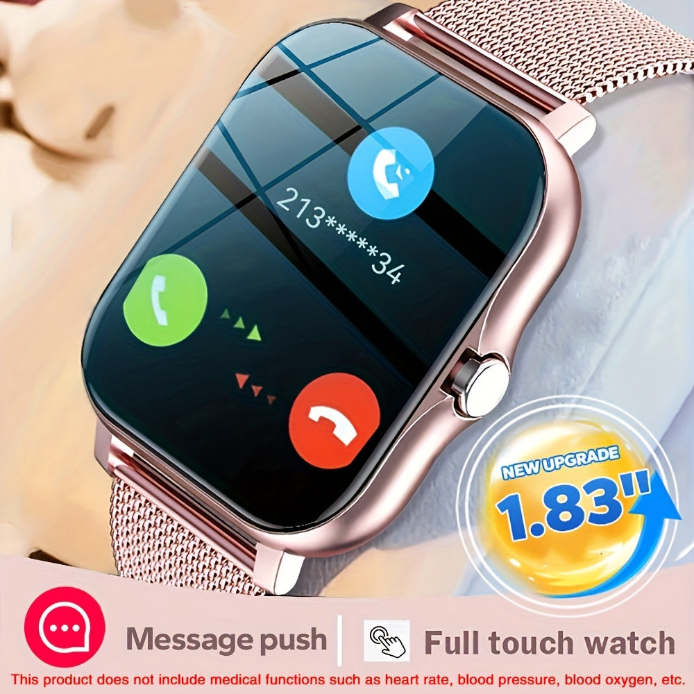 Smart Watch for Men and Women 4.65cm Wireless Calling Long Sitting Reminder USB Rechargeable