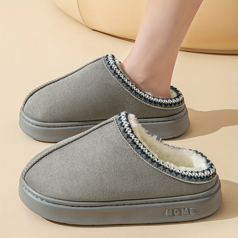 Women’s Cozy Faux Fur Slip-On Loafers Casual Indoor Outdoor Shoes
