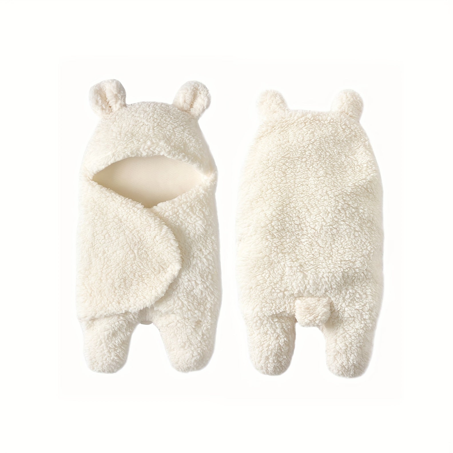 Newborn Fleece Teddy Bear Swaddle Blanket for Winter Christmas Halloween Thanksgiving