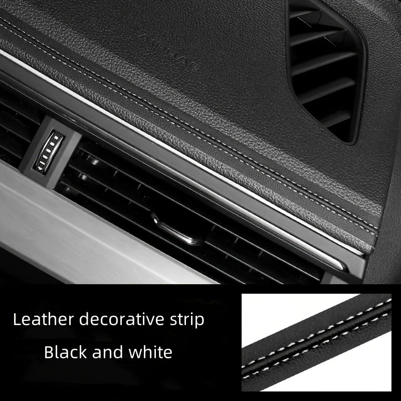 Universal Faux Leather Car Interior Decorative Strip Self-Adhesive Door Panel Trim