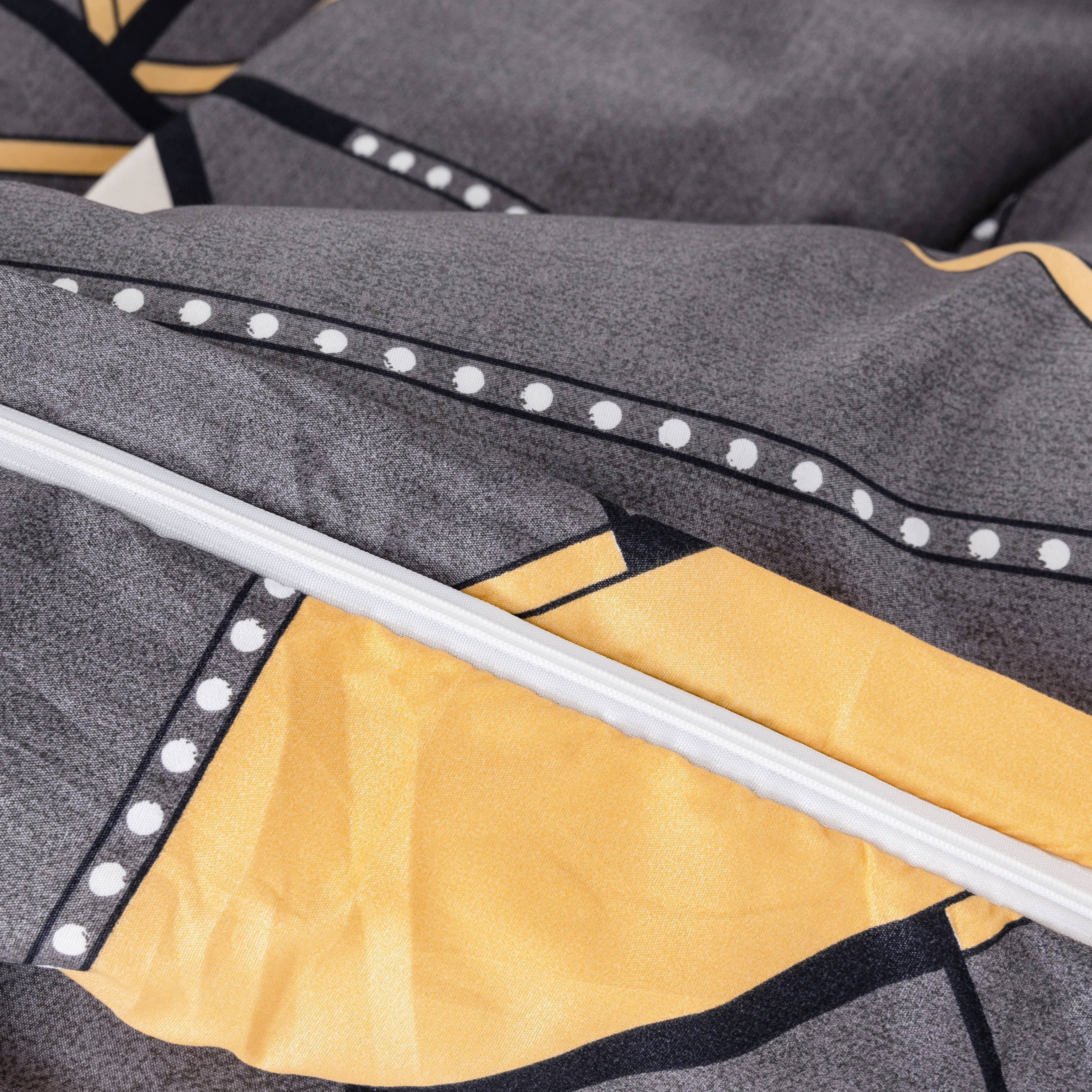 Geometric Pattern Bedding Set Duvet Cover and Pillowcases All-Season Polyester Machine Washable