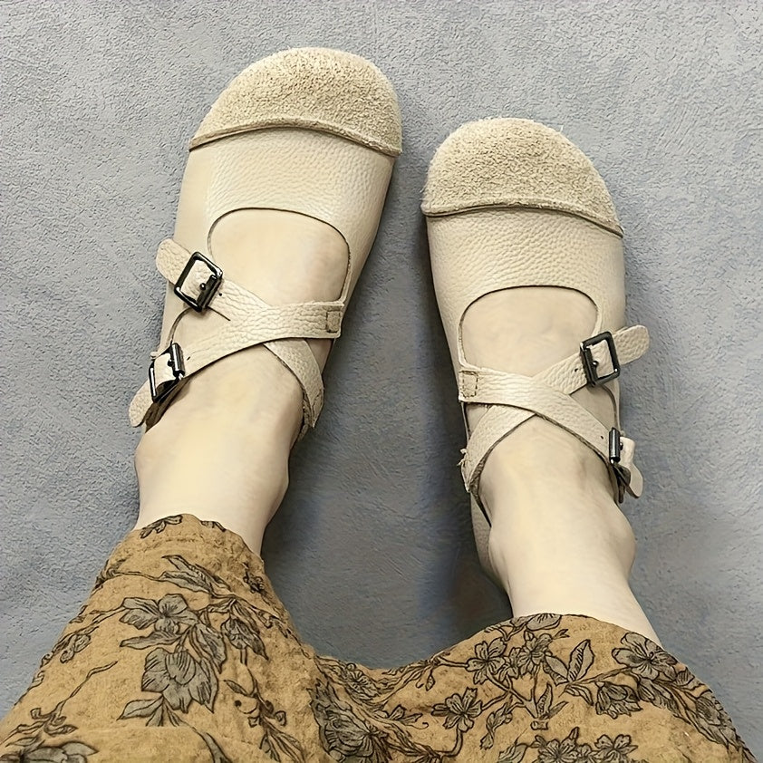 Women's Breathable Flat Shoes Casual Slip-On All-Season Mary Janes