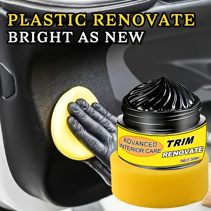 Гель для восстановления интерьера автомобиля, панели приборов и отделки, черный автомобильный полироль для блеска и ремонта царапин