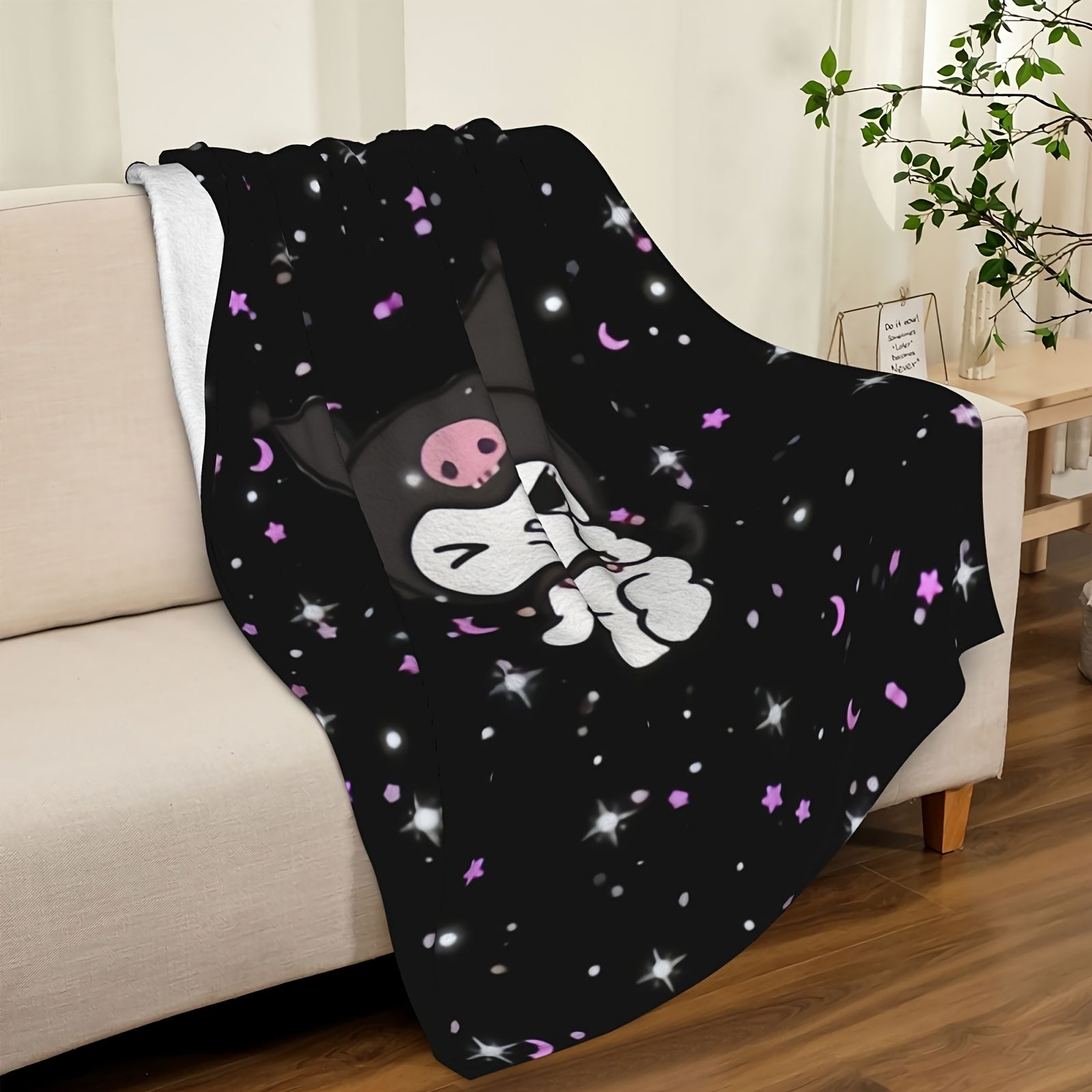 Kids Flannel Blanket Soft Polyester Digital Printed Knitted Cozy Warm Gift